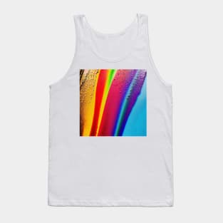 Liquid Colors Flowing Infinitely - Heavy Texture Swirling Thick Wet Paint - Abstract Inspirational Rainbow Drips Tank Top